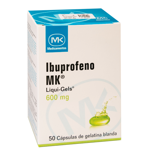IBUPROFENO MK 600MGX 50 LIQUI-GELS