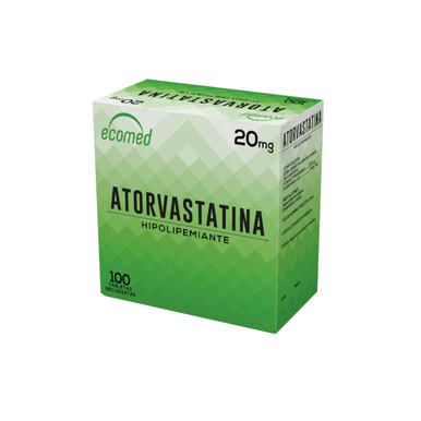 ATORVASTATINA ECOMED 20 MG X 100 TABLETAS